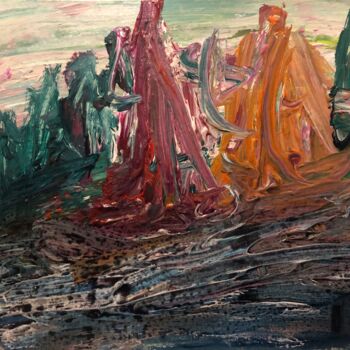 Pittura intitolato "Voile abstraction" da Julien Danaux (Artdanaux), Opera d'arte originale, Olio