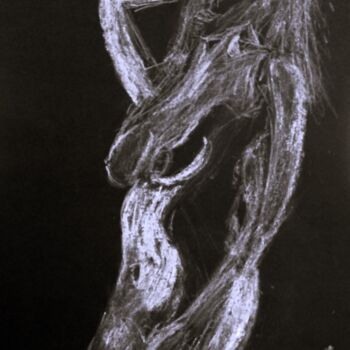 Рисунок под названием "FEMME NUE SERIE 1# 9" - Julien Danaux (Artdanaux), Подлинное произведение искусства, Древесный уголь
