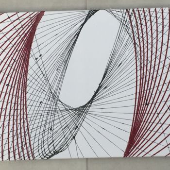 Peinture intitulée "En rouge et noir" par Julien Duchesne, Œuvre d'art originale, Acrylique Monté sur Châssis en bois
