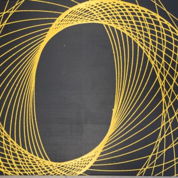 Peinture intitulée "Rayons en rotation" par Julien Duchesne, Œuvre d'art originale, Acrylique Monté sur Châssis en bois