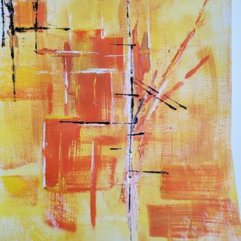 Painting titled "Ruines d'Egypte..." by Julien Grelier, Original Artwork, Acrylic