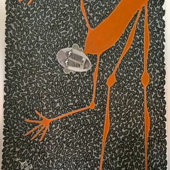 Ζωγραφική με τίτλο "Bad period for alie…" από Julien Mayanobe, Αυθεντικά έργα τέχνης, Ακρυλικό