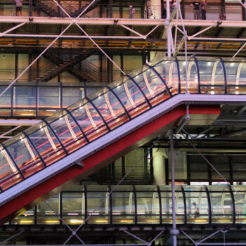Fotografía titulada "Le Centre Pompidou" por Julien Muller, Obra de arte original, Fotografía digital