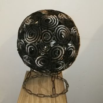 Sculpture intitulée "Sphère n°4 par Buenn" par Buenn, Œuvre d'art originale, Métaux