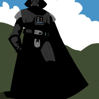 Digitale Kunst mit dem Titel "Darth Vader 1" von Julien Rouleau, Original-Kunstwerk, Digitale Malerei