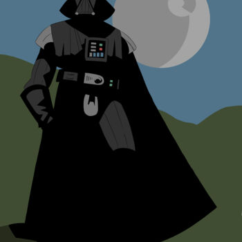 Digital Arts titled "Darth Vader 4" by Julien Rouleau, Original Artwork, Digital Painting