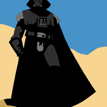 Digital Arts titled "Darth Vader 5" by Julien Rouleau, Original Artwork, Digital Painting