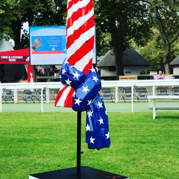 Sculpture intitulée "Parasol Americain…" par Julien Sartkis, Œuvre d'art originale, Résine