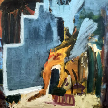 Peinture intitulée "L'ange qui pète" par Julien Gacon, Œuvre d'art originale, Huile