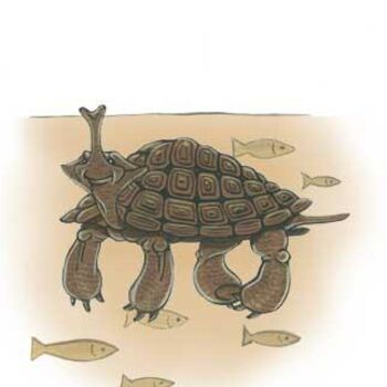 Drawing titled "Tortue matamata (go…" by Julien S, Original Artwork