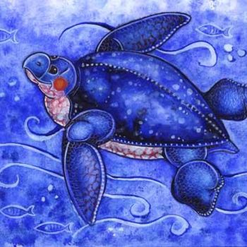 Рисунок под названием "Lulu la tortue (aqu…" - Julien S, Подлинное произведение искусства