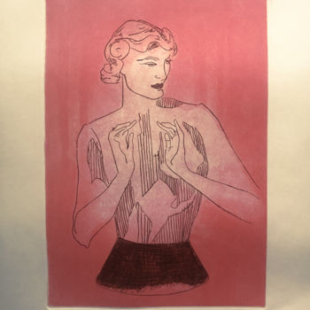 Printmaking titled "Man Ray Le Mannequi…" by Julie Roux, Original Artwork, Etching