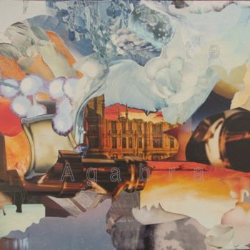 Collages intitolato "Reine des neiges" da Juliette Agabra, Opera d'arte originale