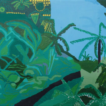 Painting titled "1-Jungle" by Juliette Jouanny, Original Artwork, Acrylic