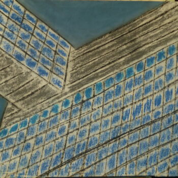 Drawing titled "Paris La Défense" by Juliette Jouanny, Original Artwork, Charcoal