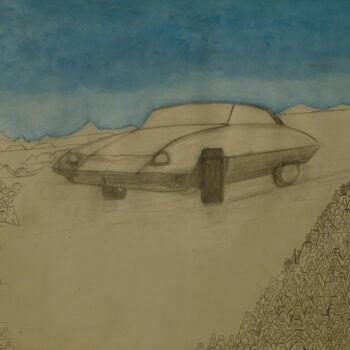 Drawing titled "Prototype automobil…" by Juliette Jouanny, Original Artwork
