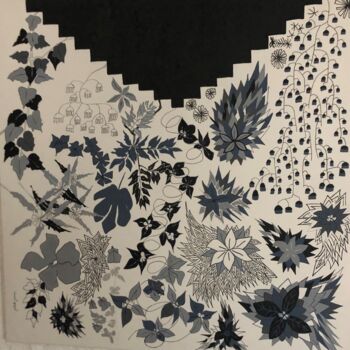 Peinture intitulée "Adolescence en noir…" par Juliette Jouanny, Œuvre d'art originale, Pigments Monté sur Châssis en bois
