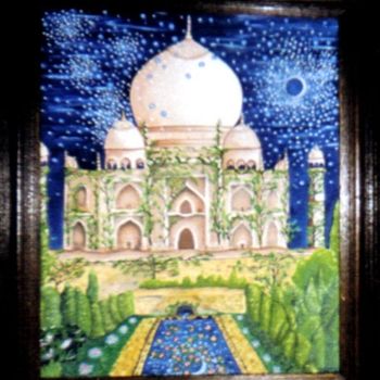 Painting titled "LE TEMPLE" by J.Villar, Original Artwork