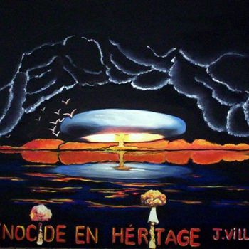 Painting titled "GENOCIDE EN HERITAGE" by J.Villar, Original Artwork, Oil