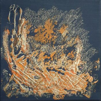 Painting titled "Lichen" by Julie Verhague, Original Artwork, Acrylic Mounted on Wood Stretcher frame
