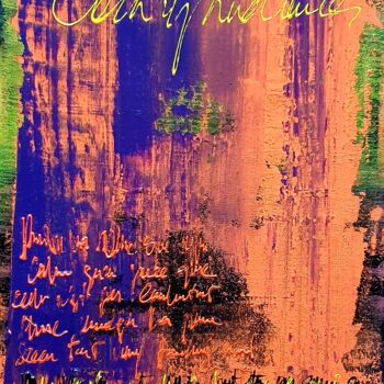 Ζωγραφική με τίτλο "Lettres inachevées" από Julie Verhague, Αυθεντικά έργα τέχνης, Ακρυλικό Τοποθετήθηκε στο Ξύλινο φορείο σ…