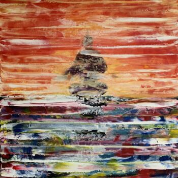 Картина под названием "Samurai" - Julija Aleskere, Подлинное произведение искусства, Масло Установлен на Деревянная рама для…