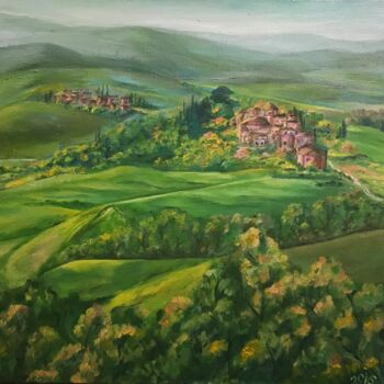 Painting titled "Italy" by Iuliia Klimenkova, Original Artwork, Oil