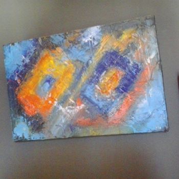 Painting titled "Pintura abstrata -…" by Julio Cesar, Original Artwork, Oil