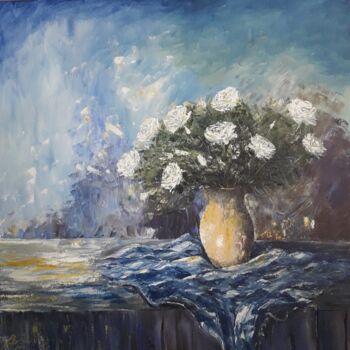 Pintura intitulada "Entardecer de rosas" por Julio Cesar, Obras de arte originais