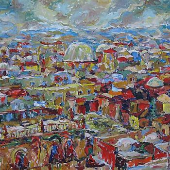 Картина под названием "иерусалим  jerusalem" - Юлиус Подлас, Подлинное произведение искусства