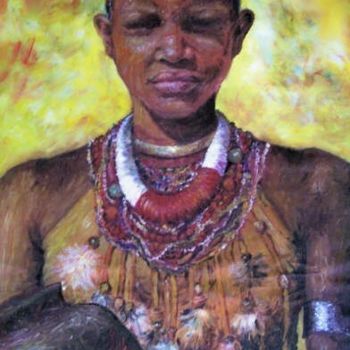 Ζωγραφική με τίτλο "african beauty" από Juls, Αυθεντικά έργα τέχνης