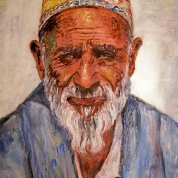 Painting titled "old man" by Juls, Original Artwork