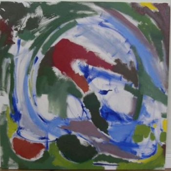 Painting titled "Abstrait carré #4" by Juliette G-Coppens, Original Artwork