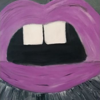 Painting titled "Ahh" by Julie Dumont, Original Artwork, Acrylic