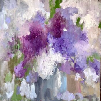 Pittura intitolato "lilac" da Julya Moiseeva (FREYA MOZES), Opera d'arte originale, Olio