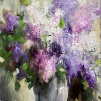 Pittura intitolato "Lilac I" da Julya Moiseeva (FREYA MOZES), Opera d'arte originale, Olio