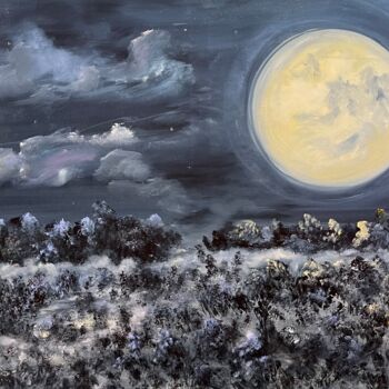 Картина под названием "Лед и холод" - Анна Шкуратова, Подлинное произведение искусства, Масло