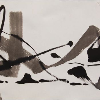 "抽象水墨-线性Abstract ink…" başlıklı Tablo Junsen Wang tarafından, Orijinal sanat, Mürekkep
