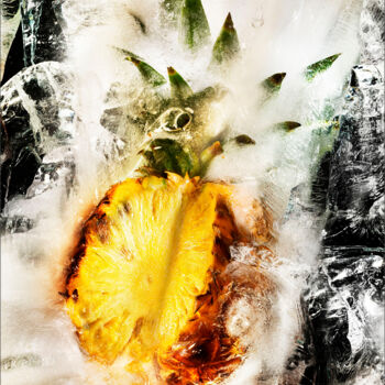 Fotografía titulada "Ananas" por Jürgen Haffa (creator), Obra de arte original, Fotografía digital Montado en Aluminio