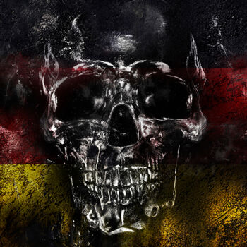 Digitale Kunst getiteld "Nation Skull Deutsc…" door Jürgen Haffa (creator), Origineel Kunstwerk, Foto Montage Gemonteerd op…