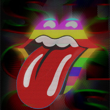 Arte digital titulada "The Rolling Stones" por Jürgen Haffa (creator), Obra de arte original, Foto-montaje Montado en Alumin…