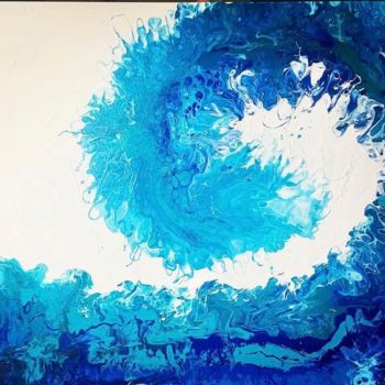 Картина под названием "Second wave" - Jurgen Jabouille, Подлинное произведение искусства, Акрил Установлен на Деревянная рам…