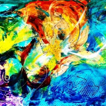 Картина под названием "Synapses" - Jurgen Jabouille, Подлинное произведение искусства, Акрил