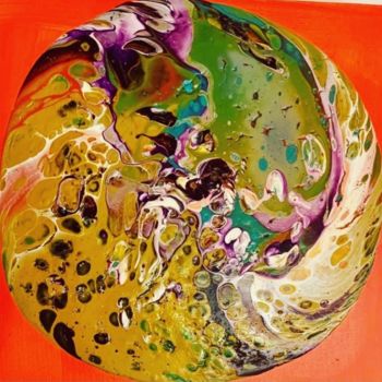 Peinture intitulée "The other earth" par Jurgen Jabouille, Œuvre d'art originale, Acrylique