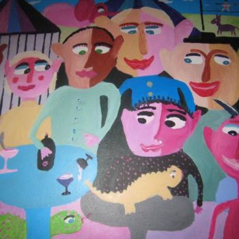Peinture intitulée "Circus  people" par Detlev Jurkuhn, Œuvre d'art originale, Huile
