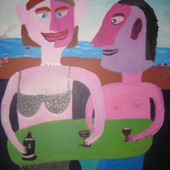 Painting titled "Happy couple" by Detlev Jurkuhn, Original Artwork, Oil