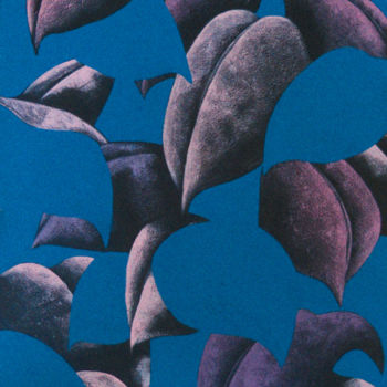 绘画 标题为“Feuilles bleues et…” 由Jusp, 原创艺术品, 丙烯