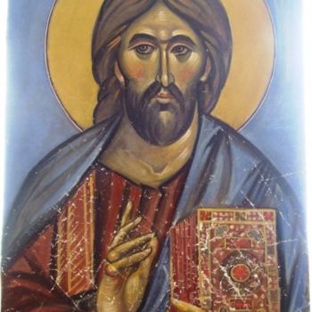 Painting titled "Hristos - Christ Pa…" by Justin Aleksandar Ristic, Original Artwork