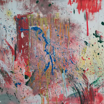 Картина под названием "Crane Dance" - Justinas Čapskis, Подлинное произведение искусства, Акрил