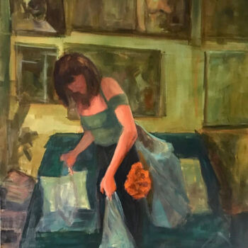 Pintura titulada "Yasmine" por Justine Lemaire, Obra de arte original, Oleo Montado en Bastidor de camilla de madera
